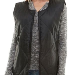 Socialite black quilted vest